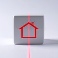 Property Division Concept with Laser Beam Royalty Free Stock Photo