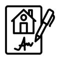 Property Document Vector Thick Line Icon For Personal And Commercial Use Royalty Free Stock Photo