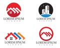 Property house and home logos template vector