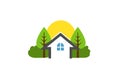Property House Tree Nature Farm Design Logo