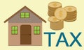 Property housing And Tax Vector illustration concept home law