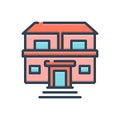 Color illustration icon for Property, assets and wealth Royalty Free Stock Photo