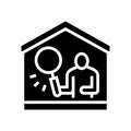 property inspection glyph icon vector illustration Royalty Free Stock Photo