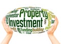 Property Investment word cloud hand sphere concept Royalty Free Stock Photo