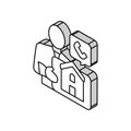 property landlord isometric icon vector illustration