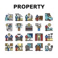 Property Maintenance And Repair Icons Set Vector