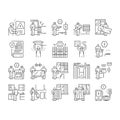 Property Maintenance And Repair Icons Set Vector