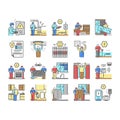 Property Maintenance And Repair Icons Set Vector