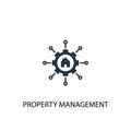 Property management icon. Simple element