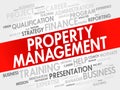 Property Management word cloud collage Royalty Free Stock Photo