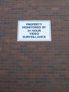 Property monitored sign Royalty Free Stock Photo