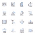 Property ownership line icons collection. Title, Deed, Mortgage, Equity, Taxation, Lease, Tenancy vector and linear