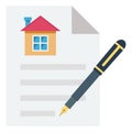 Property Papers Color vector icon fully editable Royalty Free Stock Photo