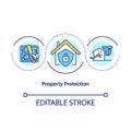 Property protection concept icon