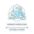 Property protection turquoise concept icon Royalty Free Stock Photo