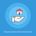 Property real estate investment concept icon. Royalty Free Stock Photo