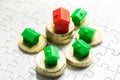 Property & real estate market game, buy house