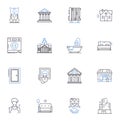 Property rejuvenation line icons collection. Renovation, Restoration, Refurbishment, Remodeling, Modernization