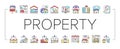 Property Rental Agency Collection Icons Set Vector . Royalty Free Stock Photo