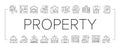 Property Rental Agency Collection Icons Set Vector . Royalty Free Stock Photo