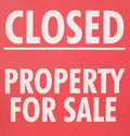 Property For Sale Sign Royalty Free Stock Photo