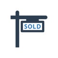 property sold billboard icon Royalty Free Stock Photo