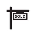 property sold billboard icon Royalty Free Stock Photo