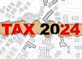 2024 Property Tax on land and buildings - Land registry fees and property Real Estate concept