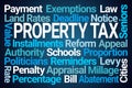 Property Tax Word Cloud Royalty Free Stock Photo