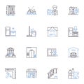 Property Upkeep line icons collection. Maintenance, Landscaping, Cleaning, Repairs, Inspection, Upgrades, Preservation