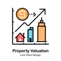 Property Valuation Line Color Icon
