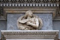 Prophet Daniel, relief on the portal of the Cathedral of St Lawrence in Lugano, Switzerland