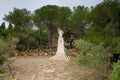 Prophet Elijah Statue in Muhraqa Monastery on Mount Carmel, Israel