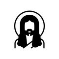 Black solid icon for Prophet, prognosticator and seer Royalty Free Stock Photo