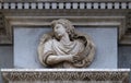 Prophet Malachi, relief on the portal of the Cathedral of St Lawrence in Lugano, Switzerland