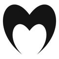 Prophetic heart icon, simple style.