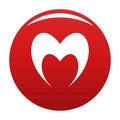 Prophetic heart icon vector red Royalty Free Stock Photo