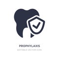 prophylaxis icon on white background. Simple element illustration from Dentist concept