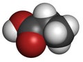 Propionic acid (propanoic acid) molecule. Used as preservative in food Royalty Free Stock Photo