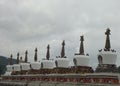 Propitious Pagoda Ruyi baota in front of Ta`er Temple in Xining, China Royalty Free Stock Photo