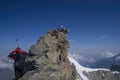 prople at Gran Paradiso Peak 4061m Royalty Free Stock Photo