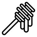 Propolis honey spoon icon outline vector. Bee nectar