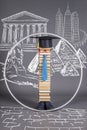 ProportionsModern educated intelligent Vitruvian man. Education concept Royalty Free Stock Photo