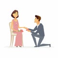 Proposal - cartoon people characters isolated illustration Royalty Free Stock Photo