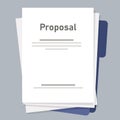 proposal document for project submission request purchasing sales paper Royalty Free Stock Photo