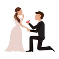 proposal groom bride wedding Royalty Free Stock Photo