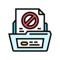 proposal rejected color icon vector illustration