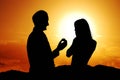 Proposal scene Royalty Free Stock Photo