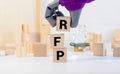 PROPOSAL word on block business concept, RFP Royalty Free Stock Photo