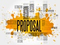 Proposal word cloud Royalty Free Stock Photo